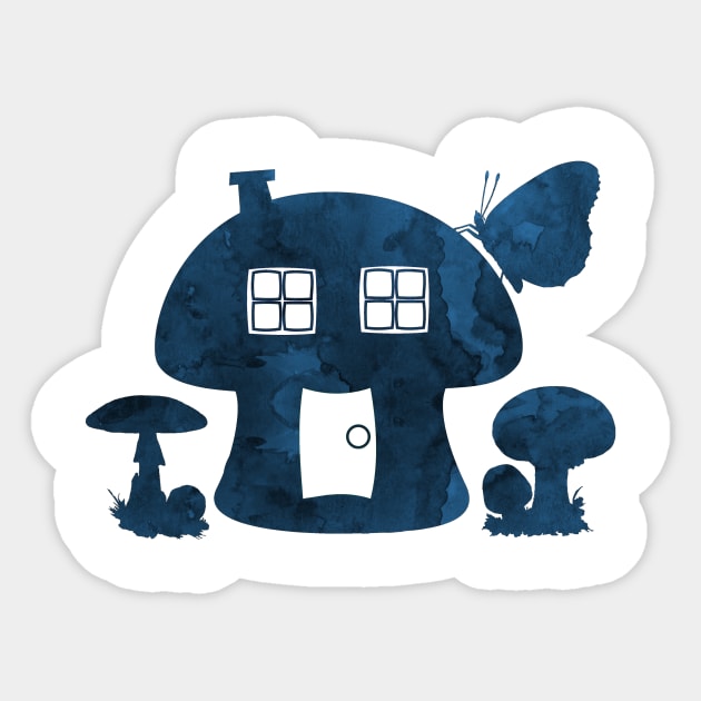 Mushroom House Sticker by TheJollyMarten